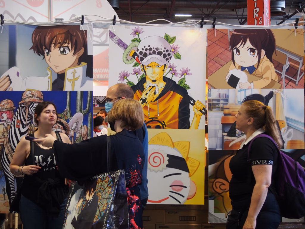 ドイツ市場調査の一環として訪れたヨーロッパのアニメイベント会場の様子